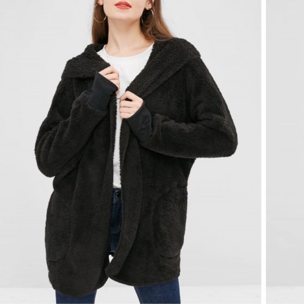 Soft Black Teddy Jacket